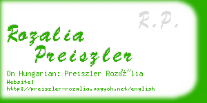 rozalia preiszler business card